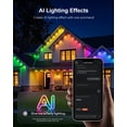 thumbnail image 5 of Lumary Permanent Outdoor Lights, 100FT 60, LED RGBAI Smart Eave Lights, WLED Integrated, Dual-Port Output, 32-Zone Control, IP67, White, 5 of 11