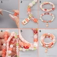 thumbnail image 6 of 1 Box 390Pcs DIY 4 Sets Bracelet Making Kit Strawberry Bracelet Kits Polymer Clay Glass Fruit Flower Wire Beads Sets for Jewelry Making Crafts Supplies Women Beginners Adults Starter Mixed Color, 6 of 7