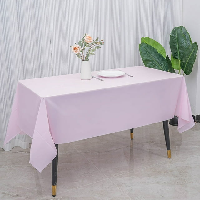 Disposable Tablecloth Plastic Party Plain Tablecloth Plastic Cloth Birthday Dessert Table Solid Color Tablecloth Water Proof And Oil Proof Tablecloth