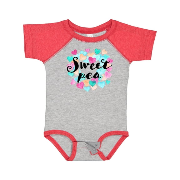 Inktastic Sweet Pea Hearts Boys or Girls Baby Bodysuit