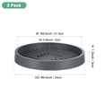 thumbnail image 2 of Uxcell 3-Pack Bandeja para Plantas, Bandejas para Macetas de 9.4 Pulgadas, Bandeja de Plástico para Captar Agua para Plantas [Ceniza de Cemento], 2 of 7