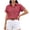 Red Tops, variant on Button Down Shirt for Women Plaid Short Sleeve Blouses Dressy Casual Summer Vacation Tops with Pockets Gold S