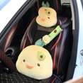 thumbnail image 1 of Lindo reposacabezas de coche de dibujos animados, accesorio de peluche para coche, protección para el cuello, almohada para la cintura, linda funda para cinturón de seguridad, almohada para coche, 1 of 6