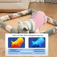 thumbnail image 4 of Eoozwa Cat Dog Bed for Large Medium Small Pets Indoor Outdoor Machine Washable Sleeping Sofa Non-Slip Bottom Soft Puppy Bed Durable Orthopedic Calming Pet Ice Cushion, 4 of 6