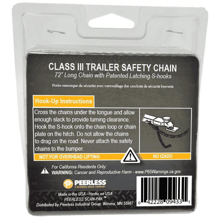 Peerless Chain 4751503 Class 3 Trailer Safety Chain - Each