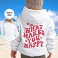 thumbnail image 2 of MIASHUI Kids Hoodie Letter Print Oversized Hoodies for Teen Girls Graphic Clothes,White,4-5 Years, 2 of 5