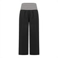 thumbnail image 4 of Timegard Capri Pants for Women Wide Leg Elastic High Waisted Smocked Casual Crop Trousers with Pockets, 4 of 6