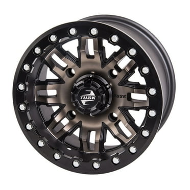 4/156 Tusk Teton Beadlock Wheel 14x7 4.0   3.0 Smoke/Black For POLARIS RZR XP 1000 2014-2021