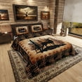 thumbnail image 2 of Erosebridal Deer Bear Plaid Comforter Set King Size,Animal Hunting Bear Print Bedding Set for Women Adult,Pine Trees Rustic Retro Grid Luxury Bed Duvet Insert, 2 of 5