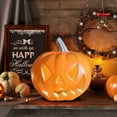 thumbnail image 6 of YgkuHd Halloween Pumpkin Lights Evil Pumpkin Lights Props Decorations Halloween Table Glowing Pumpkins Ornaments Yellow,Yellow-8.66in, 6 of 9