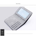 thumbnail image 4 of Casual Portable PU Leather ID Card cover Mini Money Bag Bank Credit Card Bag Business Card Holder Coin Purse Men Wallet Short Wallet DARK COFFEE, 4 of 8