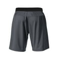 thumbnail image 6 of Elvqul Elastic Waist Shorts for Men Bermuda Dark Gray Big and Tall Pull On Gym Athletic Casual Solid Mens Shorts, 6 of 8