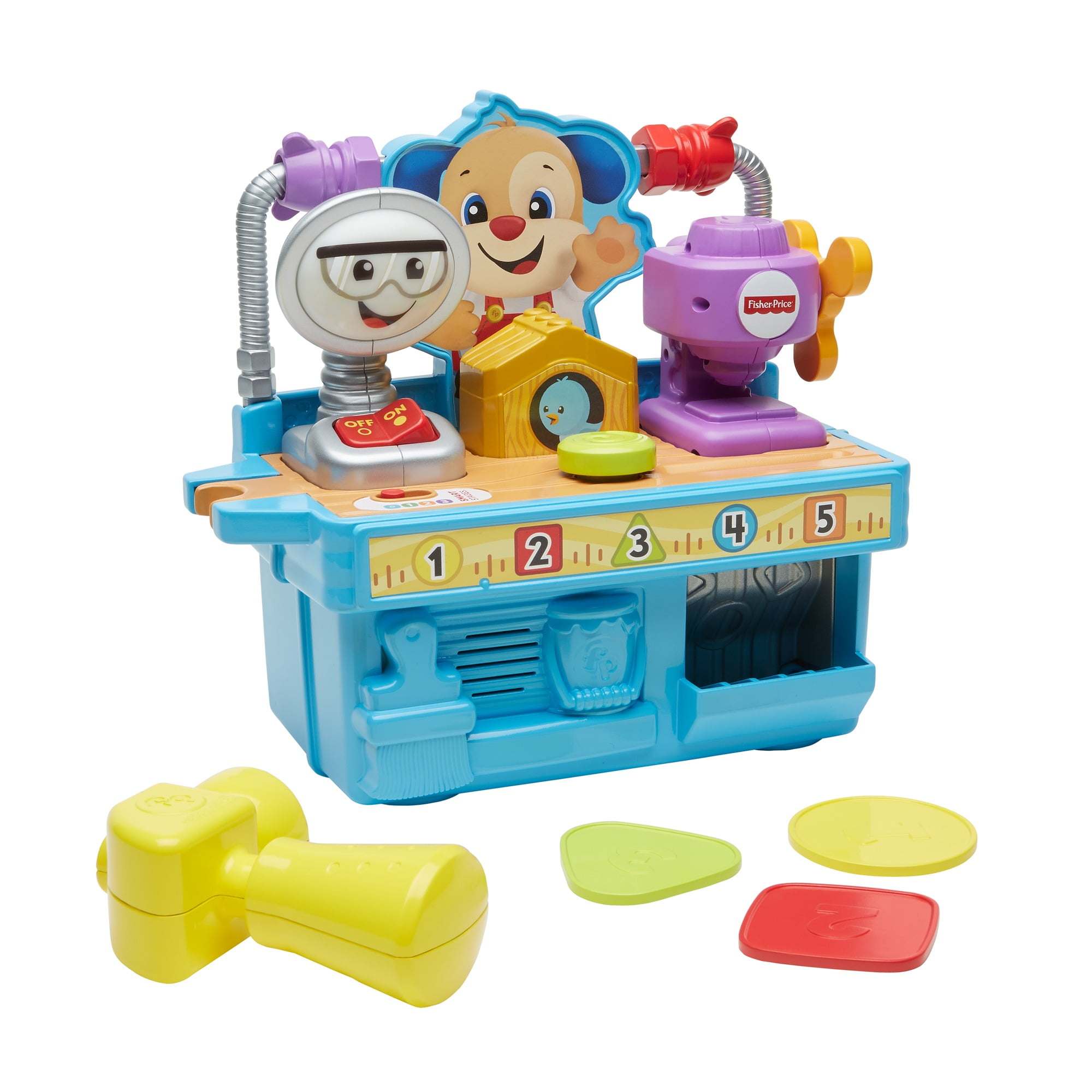 Fisher Price Busy Learning Tool Bench With Accessories Walmart Com