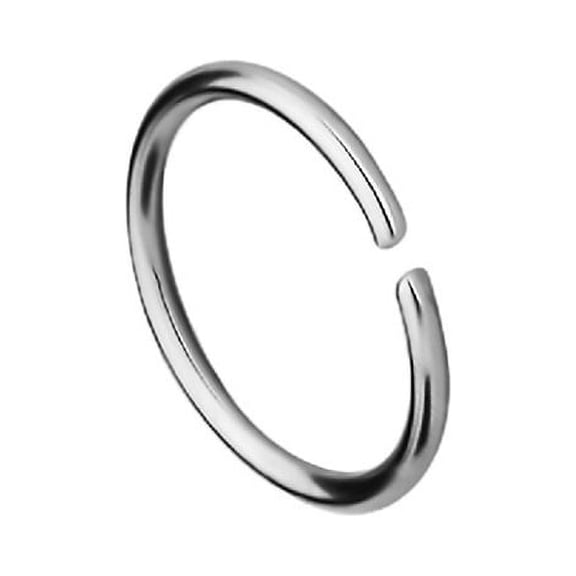 Silver or Gold Tone Nose Ring or Cartilage Hoop with Comfort Round Ends