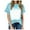 Blue, variant on Womens Bleached Sublimation Blank Shirts Short Sleeve Graphic Tees Tops Loose Fit Crew Neck Casual Blouses Funny Summer Outfits Clothes Green L
