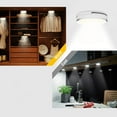 thumbnail image 4 of Paquete de 6 luces LED para armario, luces inalámbricas con sensor de movimiento para interiores, focos LED a batería, iluminación debajo de los gabinetes para armarios y gabinetes de cocina (blanco n, 4 of 4