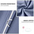 thumbnail image 4 of Queen,Washed Microfiber Haze Blue Queen Size Duvet Cover Set,Solid Color - Soft, 4 of 6