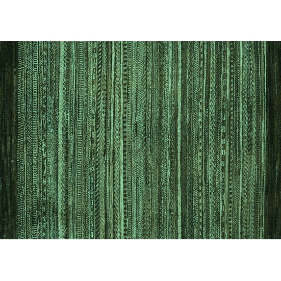 Ahgly Company Indoor Rectangle Oriental Turquoise Blue Modern Area Rugs, 2' x 3'
