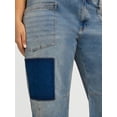 thumbnail image 6 of Jessica Simpson Women's and Women's Plus Cherry Cropped Patchwork Barrel Jeans, 25" Inseam, Sizes 2-24W, 6 of 7