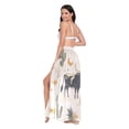 thumbnail image 3 of FORMRS Womens Long Sarong Beach Wrap Semi-Sheer Bikini Skirt Bathing Swimsuit Cover Up, Cowboy Pattern, 3 of 7