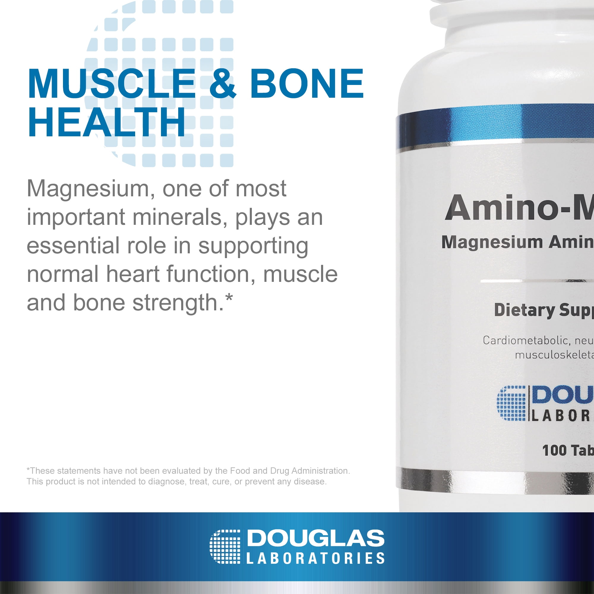 Douglas Laboratories Amino Mag 200 Magnesium Supplement Supports Muscles Heart Metabolism Enzymatic Activity And Skeletal Strength 100 Tablets Walmart Com Walmart Com