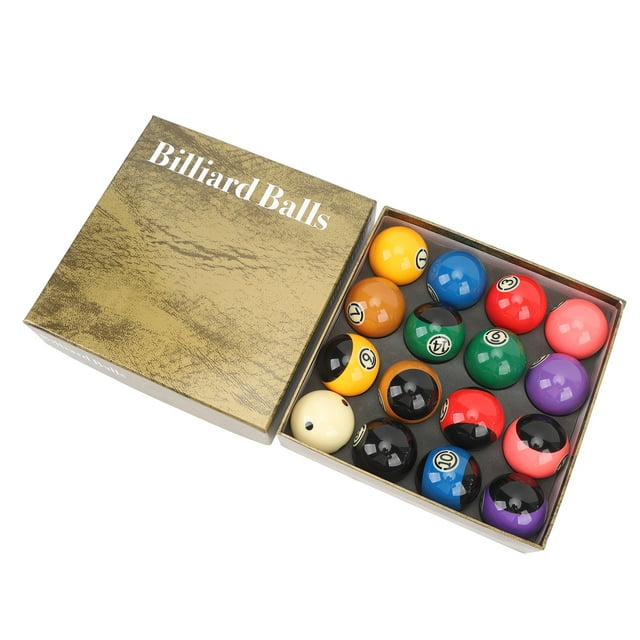 Boules de Billard en Résine, 16 Pcs Haute Résistance à la Friction 2.25 Po Ensemble de Boules de Table de Billard pour la Pratique