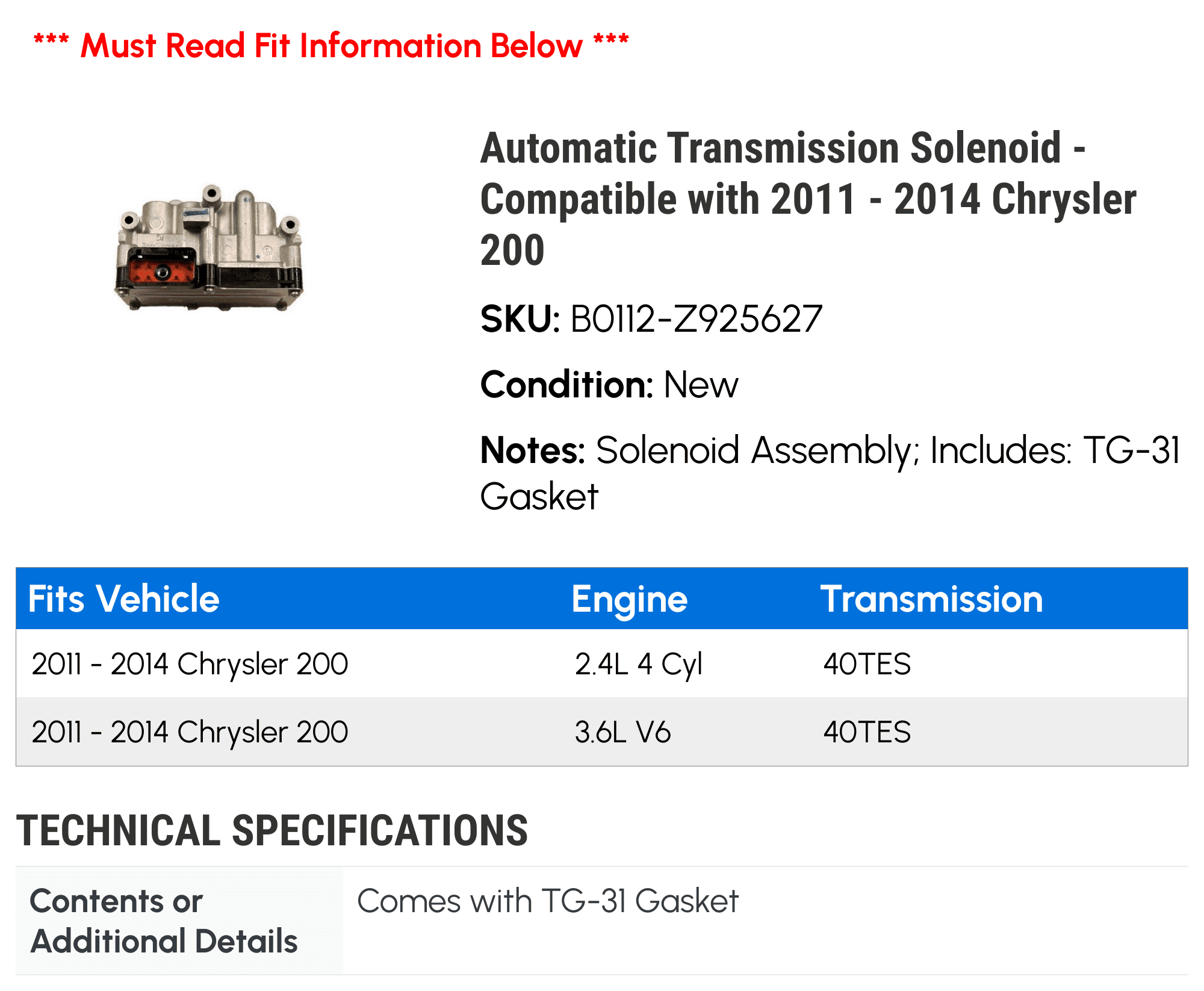 Automatic Transmission Manual Shaft Seal - OE Replacement For Chrysler 200 2011-2014
