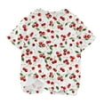 thumbnail image 5 of HAOTAGS Girls Graphic T-shirts, Cute Fruit Print Short Sleeve Round Neck Summer Tee Top Multicolor Size 5 T, 5 of 5