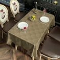 thumbnail image 2 of Rectangle Waterproof Mocha Brown Tablecloth Reusable Washable Weight Fabric Table Covers for Restaurant,Picnic,Indoor and Outdoor Dining 60 Inch X 120 Inch, 2 of 6