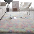 thumbnail image 2 of AUQ Pink Rug Warm Plush Rug Fluffy Rug Subtle Fade Design Plush Rug Style7, 2 of 4