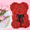 thumbnail image 5 of Rose Bears - Each Rose Bear Comes With A Rose Teddy Bear - Flower Bears Are Perfect For Anniversaries, Mothers - Clear Gift Box Included! 10 Inches Ta, 5 of 5
