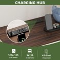 thumbnail image 2 of Uforic Rustic Nightstand Set of 2 with Charging Station & Drawers, Bedside Table for Bedroom, White, 2 of 8