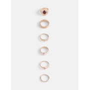 Scenario Women's Gold Tone Rings, 6-Piece Set