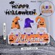 thumbnail image 3 of Decoración festiva de Halloween Adorno aterrador Cartel colgante Gnomo Madera Puerta Placa de pared Fiesta espeluznante., 3 of 4
