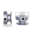 thumbnail image 2 of CHANCS Outer Diameter 30mm Single Groove Pulley 7mm Fixed Bore Pulley for Drilling Machine 6MM PU Round Belt, 2 of 6