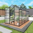 thumbnail image 3 of 6x12 FT Walk-In Greenhouse - Aluminum Frame with Lockable Door & Adjustable Ventilation System, 3 of 11