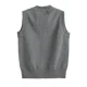 thumbnail image 5 of Chalecos de punto para niños escolares, suéter con cuello en V, chaleco, camiseta interior para adolescentes, cárdigan informal sin mangas para niñas, Tops de 4 a 13 años, 5 of 5