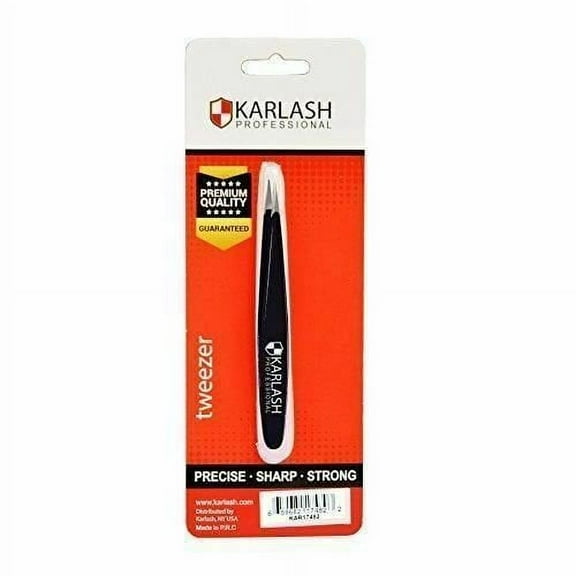 Karlash Point Tweezers Professional Stainless Steel Slant Tip Tweezer Premium Pr