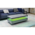 thumbnail image 5 of Ria's Modern Gray Coffee Table: Wood, Glass Legs & Built-in LED, 5 of 8