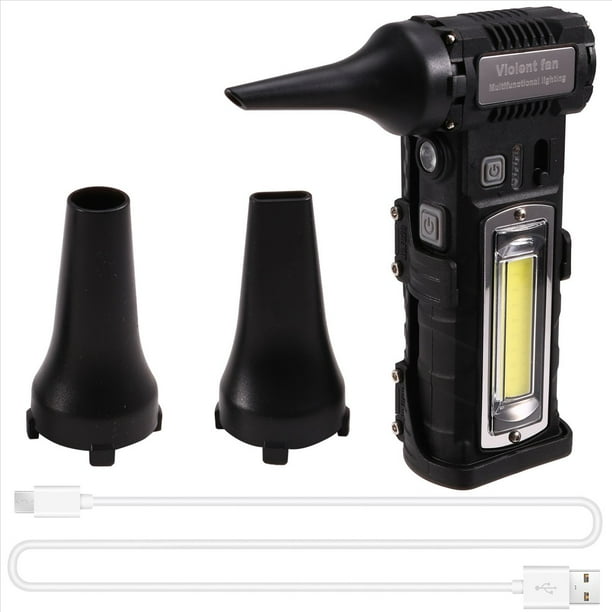 Ventilador Turbo de Mano con LED, 110.000 RPM, Velocidad Ajustable, Secador de Pelo, Aspiradora, Soplador de Aire, Motor Sin Escobillas. A
