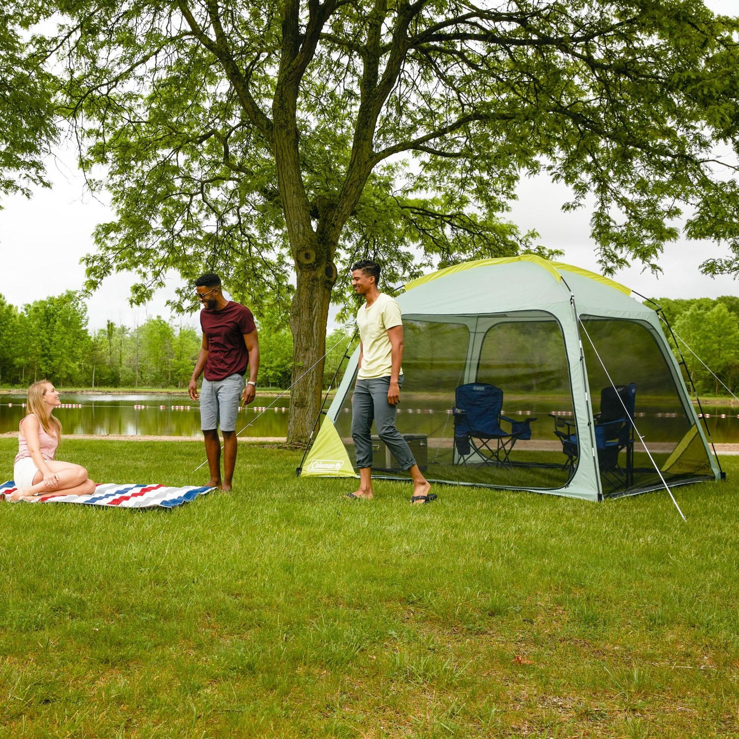 Coleman Skyshade 10 x 10 Screen Dome Canopy, Sun Shelter Tent, 10