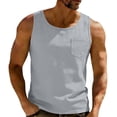 thumbnail image 2 of S-4X Big & Tall Tank Tops for Men with Pocket Plus Size Sleeveless Crewneck Shirts Mens Casual Solid Color Pullover Breathable Athletic Workout Vests, 2 of 8