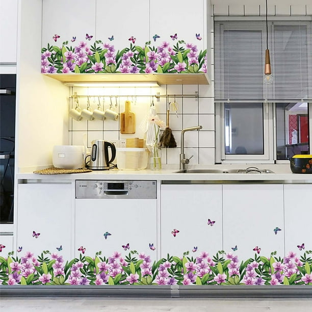 Sticker Fleurs Exotiques - Fleurs design grand format pour une décoration  moderne
