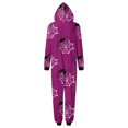 thumbnail image 4 of Family Halloween Pjs Matching Sets Halloween Print Long Sleeve Zippered One Piece Pajama Hooded Jumpsuit Winter Halloween Pjs Family Set, 4 of 4