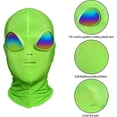 thumbnail image 3 of Máscara de extraterrestre YONGSHENG Máscara de Halloween para adultos y niños verde, 3 of 5