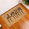 ZiSUGP Fun Sign Language Gesture Floor Mat Welcome Door Mat Polyester ...