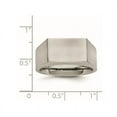 thumbnail image 3 of Mens Polished Stainless Steel Signet Ring, 3 of 4