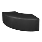 Regency Aurora Curved Vinyl Ottoman – Semi-Circle Upholstered Footrest & Accent Seat for Lounges, Living Rooms, Offices & Waiting Areas – Durable, Soft & Stylish Seating (Black)