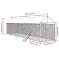 thumbnail image 2 of vidaXL Chenil Extérieur pour Chien avec Toit Argent 2x10x2,5 m Acier Galvanisé, 2 of 2