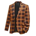 thumbnail image 6 of Cloudstyle Men's Plaid Print Notch Lapel Single-Breasted One-Button Blazer with Center Back Vent, 6 of 10